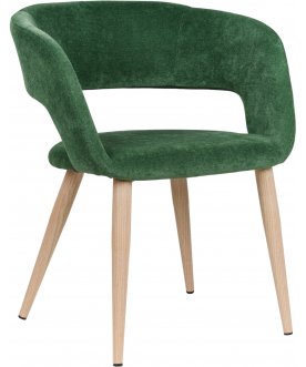 Стул-кресло Hugs зеленый / натуральный дуб