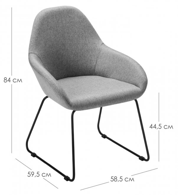 Кресло Kent желтое / линк золото