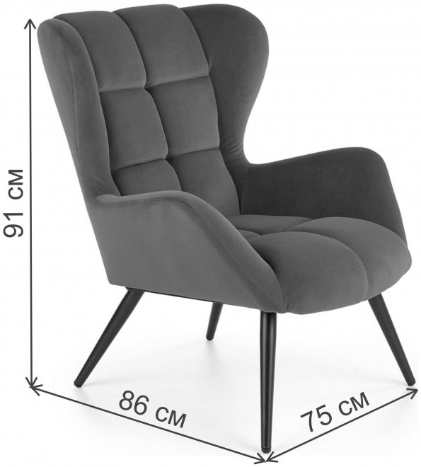 Кресло Tyrion горчичный / черный