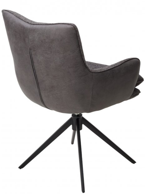 Кресло Maya поворотное серое gino-457 / sea-458 / черное