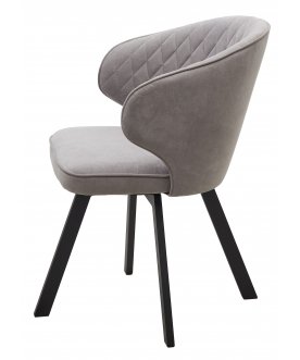 Стул-кресло Skat велюр серый B22 / черный