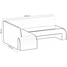 Кухонный диван Кармен угловой левый