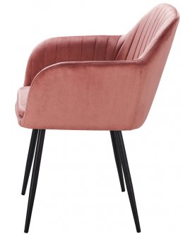 Стул-кресло Алфео пепельно розовый