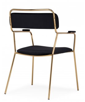 Стул-кресло Aspen black / gold