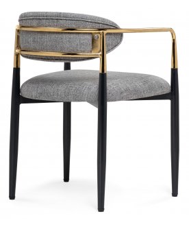 Стул-кресло Lord gray / black / gold