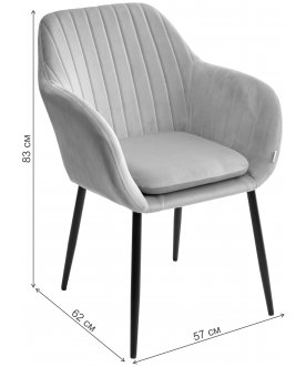 Стул-кресло Alabama велюр bluvel-38 latte / черный