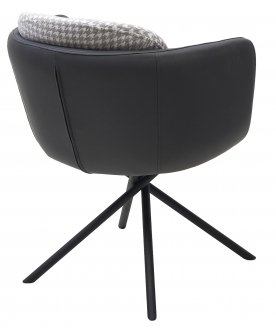 Дизайнерский стул Лилу Данс вращающийся уют грей клык / orakul 998 темно-серый / черный