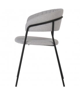 Стул-кресло Turin велюр серый / черный