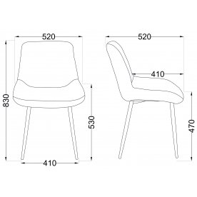 Стул на металлокаркасе Asrta