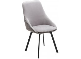 Стул на металлокаркасе Casa велюр серый B22 / черный