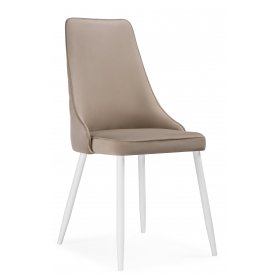 Стул на металлокаркасе Лорд бежевый / белый