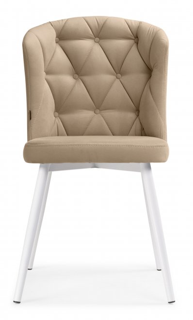 Стул на металлокаркасе Алиссум velutto 05 / белый