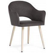 микровелюр графитовый  / бежевый глянец