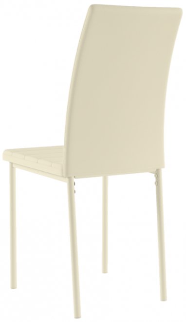 Стул на металлокаркасе Бишо металл кремовый / экокожа кремовая