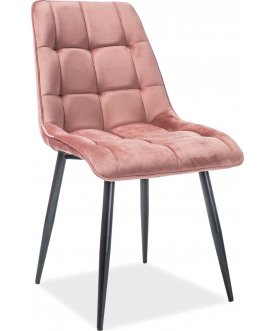 Стул на металлокаркасе Chic античный розовый / черный