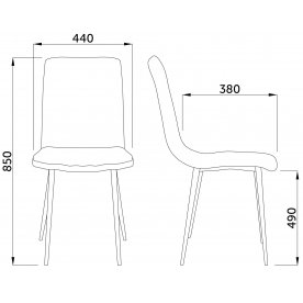 Стул на металлокаркасе Dallas