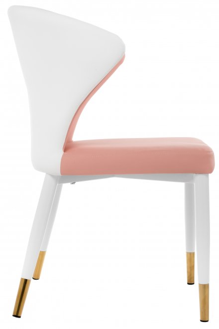 Стул на металлокаркасе Darcy white / pink