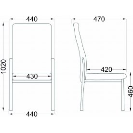 Стул на металлокаркасе Denver