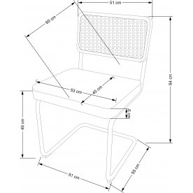 Стул на металлокаркасе K504