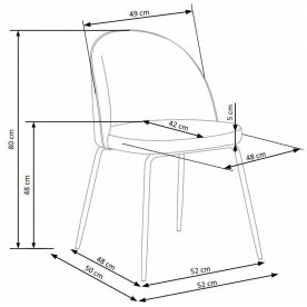 Стул на металлокаркасе K314