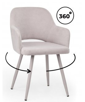 Стул-кресло Эолин латте (glory 10) / светлое дерево