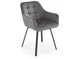 Стул на металлокаркасе K588 серый велюр