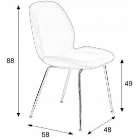 Стул на металлокаркасе K381