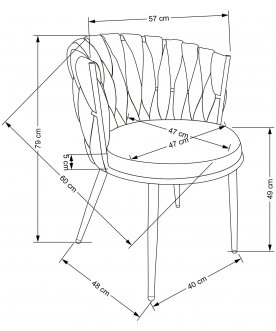 Стул на металлокаркасе K517