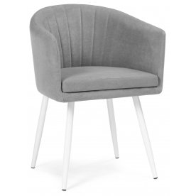 Стул на металлокаркасе Валета белый / светло-серый