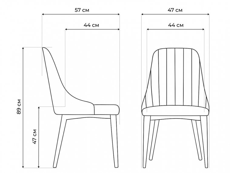 Стул на металлокаркасе Kora green / black