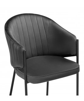 Стул-кресло Kortni dark grey / black