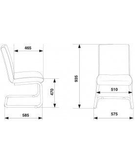 Стул на металлокаркасе CH-250-V