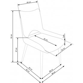 Стул на металлокаркасе K369