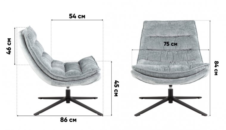 Стул на металлокаркасе Лоренс, серый