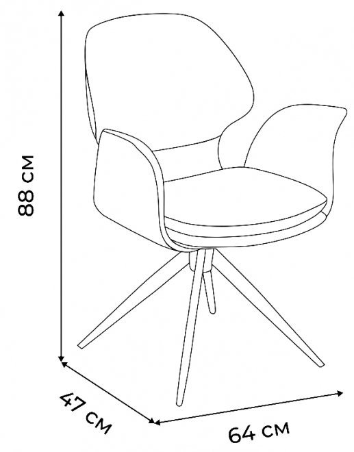 Стул на металлокаркасе Lenne латте