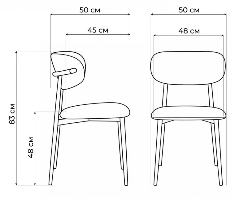 Стул на металлокаркасе Lisbon серый / черный