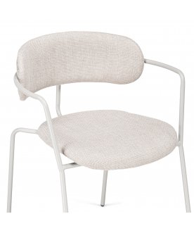 Стул-кресло Маки бежевый / серый матовый