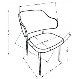Стул на металлокаркасе Малои
