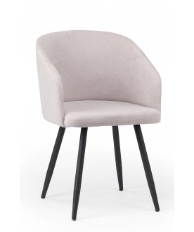 Стул-кресло Монер светло-серый (glory 36) / черный