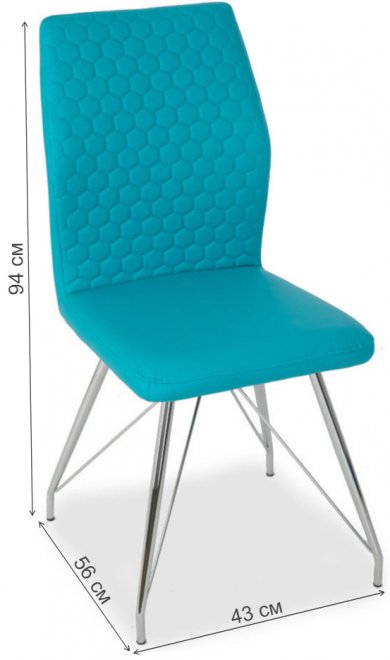 Стул на металлокаркасе LH-10 aquamarine (46tp)