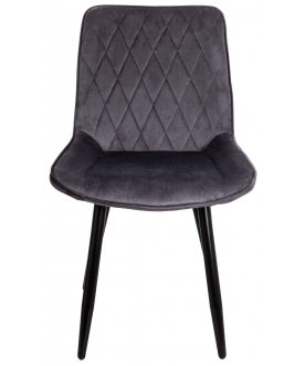 Стул на металлокаркасе Nika велюр серый