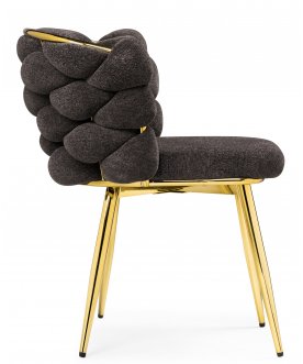 Стул на металлокаркасе Rendi gold /  gray