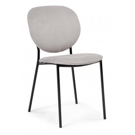 Стул на металлокаркасе Саранда серый / черный глянец