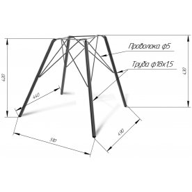 Стул на металлокаркасе SHT-ST37/S37