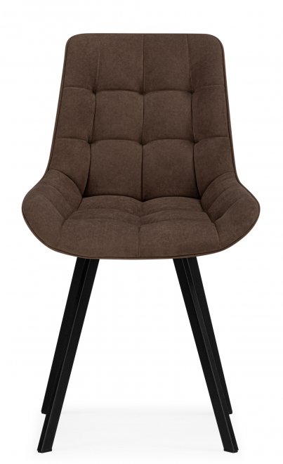 Стул на металлокаркасе Стронг коричневый velutto 36 / черный