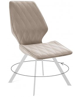 Стул на металлокаркасе 243 b03 beige / белый