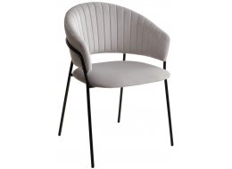 Стул на металлокаркасе Гемма светло-серый / черный