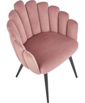 Стул дизайнерский K410 розовый / черный