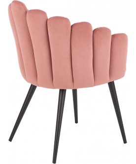 Стул дизайнерский K410 розовый / черный