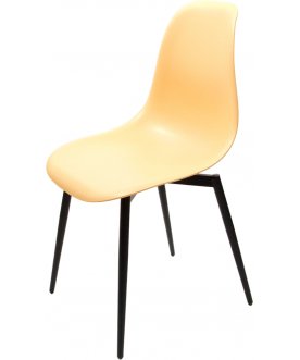 Стул на металлокаркасе Туссе чёрный / персиковый